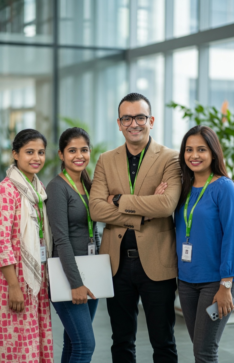 Koen Van Lysebetten with the India delivery team
